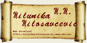 Milunika Milosavčević vizit kartica